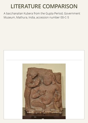 Lot 190 - A RARE BACCHANALIAN KUBERA, GUPTA EMPIRE, PINK SANDSTONE