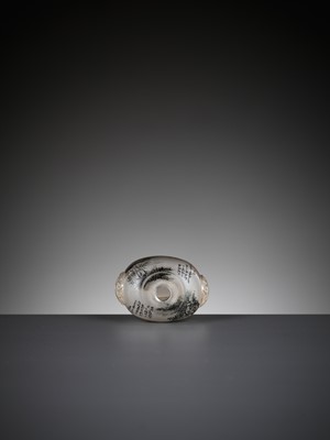 Lot 72 - AN INSIDE-PAINTED GLASS SNUFF BOTTLE, BY WANG XISAN (born 1938), DATED 1979