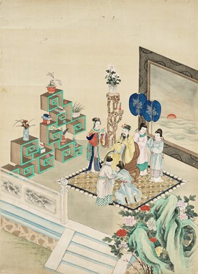 Lot 564 - ‘AN AUDIENCE WITH THE HONGXI EMPEROR’, QING DYNASTY