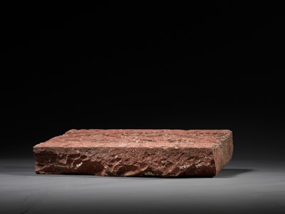 Lot 693 - A MUGHAL RED SANDSTONE PANEL, NORTHERN INDIA, 17TH-18TH CENTURY