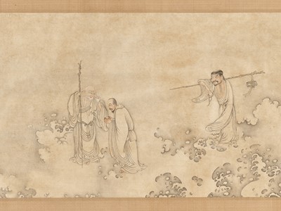 Lot 199 - ‘LUOHANS’, ATTRIBUTED TO DING GUANPENG (ACTIVE 1708-1771)
