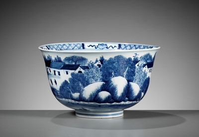 Lot 419 - A BLUE AND WHITE BOWL, KANGXI MARK AND PERIOD