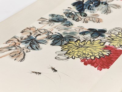 Lot 207 - ‘CHRYSANTHEMUM AND CRICKETS’ BY QI BAISHI (1864-1957), DATED 1951