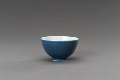 Lot 668 - A POWDER BLUE PORCELAIN CUP, 1900s