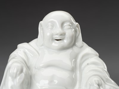 A BLANC DE CHINE PORCELAIN FIGURE OF BUDAI, c. 1920s