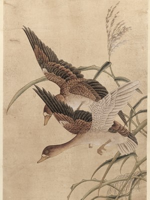 Lot 569 - ‘WILD GEESE DESCENDING’, QING DYNASTY