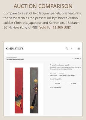 Lot 208 - SADAATSU: A FINE ZESHIN-SCHOOL SET OF FIVE LACQUER TANZAKU (POEM CARDS) WITH FIVE FESTIVALS OF JAPAN