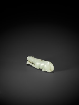 Lot 349 - A PALE CELADON JADE ‘HORSE’ CARVING, 18TH - 19TH CENTURY