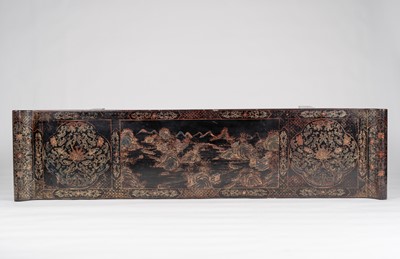 Lot 15 - A CHINESE LACQUERED ALTAR TABLE, QING