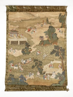 Lot 565 - ‘THE ARRIVAL AT THE PEACH FESTIVAL’, QING DYNASTY