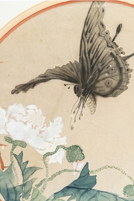 Lot 381 - ‘BUTTERFLY AND PEONY’, BY LENGMEI WAISHI, DATED 1892
