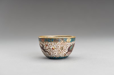 Lot 1 - A MING DYNASTY CLOISONÉ WINE CUP