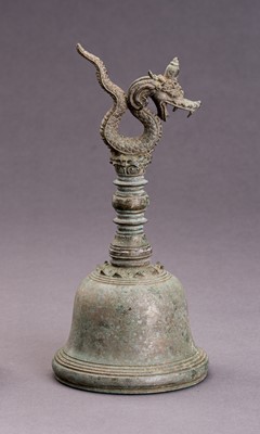 Lot 837 - A BRONZE ‘DRAGON’ TEMPLE BELL