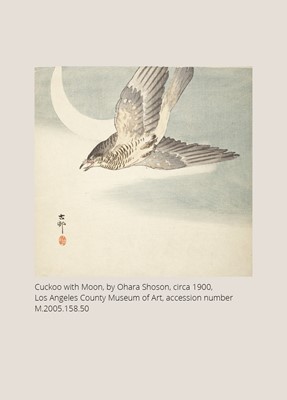Lot 347 - A SUPERB LACQUER TONKOTSU DEPICTING A CUCKOO SINGING IN THE MOONLIGHT