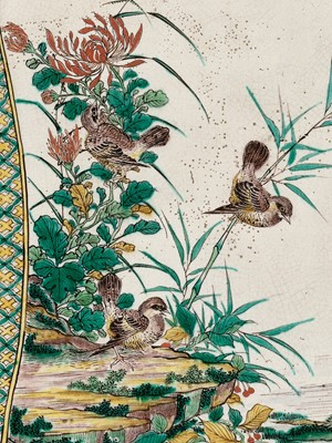 Lot 131 - A VERY RARE KO-KUTANI STYLE PORCELAIN SUZURIBAKO (WRITING BOX)