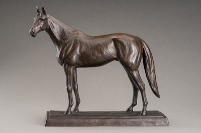 Lot 1100 - A LARGE BRONZE FIGURE OF A HORSE
