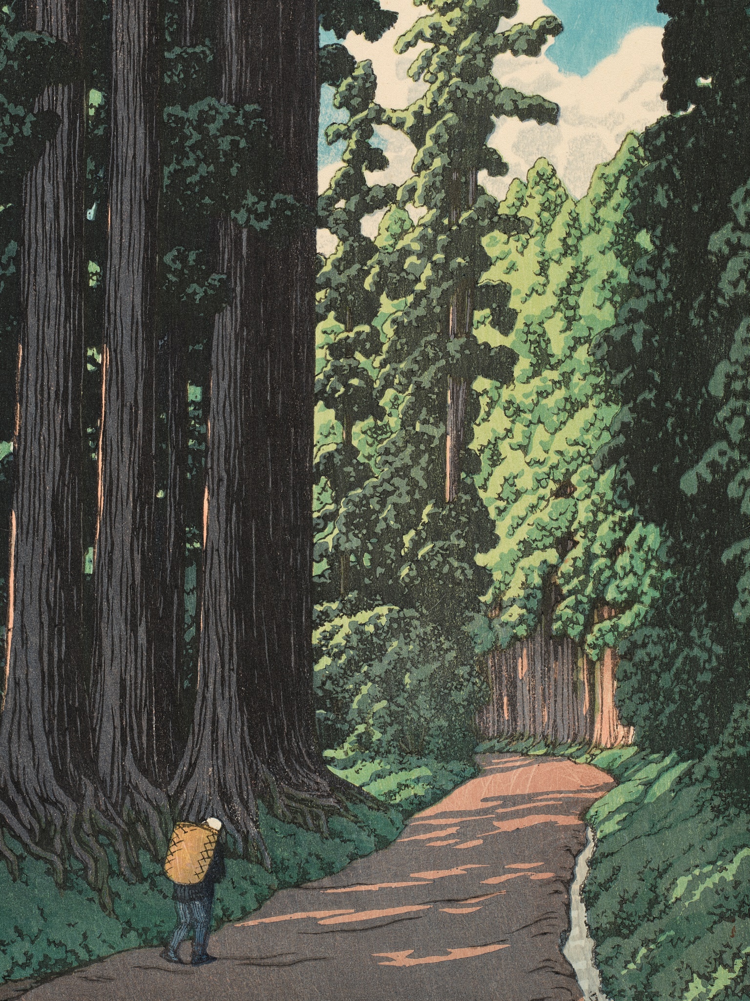 Lot 90 - KAWASE HASUI (1883-1957), ROAD TO NIKKO