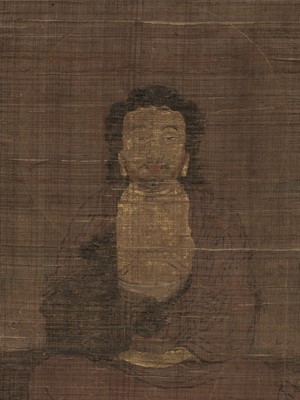 Lot 65 - A VERY RARE AND EARLY JAPANESE HANGING SCROLL PAINTING OF AN IMMORTAL, 14TH-16TH CENTURY