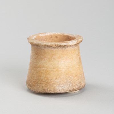 Lot 1271 - A BACTRIAN BANDED CALCITE VESSEL, LATE 3RD TO EARLY 2ND MILLENNIUM BC