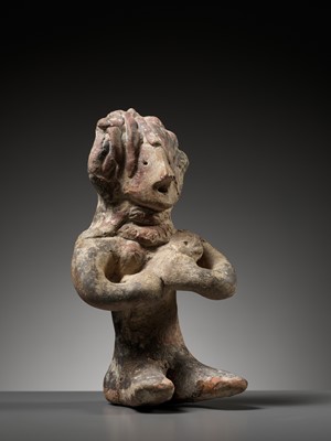 A PAINTED TERRACOTTA FIGURE OF A FERTILITY GODDESS, INDUS VALLEY CIVILIZATION, CIRCA 3000-2000 BC