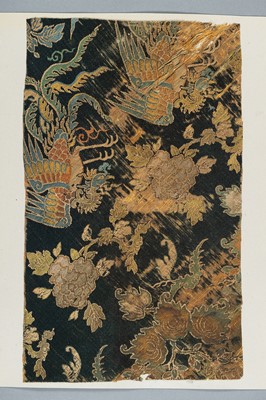 Lot 436 - A LOT WITH TWO SILK TEXTILES, QING