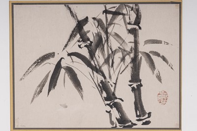 Lot 427 - AN INK PAINTING OF BAMBOO