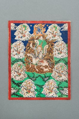 Lot 254 - A GROUP OF EIGHT TSAKALI THANGKAS