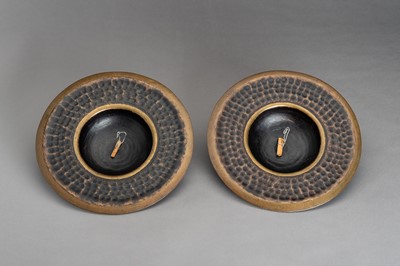 Lot 270 - A PAIR OF BRONZE CYMBALS
