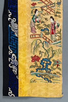 Lot 439 - A PAIR OF ’COURT LADIES’ SILK SLEEVE BANDS, QING