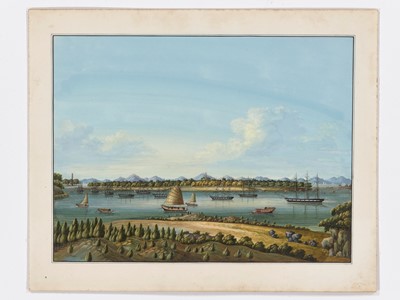 Lot 555 - ‘THE ANCHORAGE AT WHAMPOA ISLAND’, CHINA, 19TH CENTURY