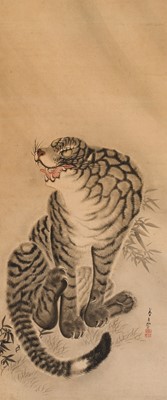 Lot 583 - ROGETSU - YOSHIMI YUTAKA (1808-1909): ‘TIGER’