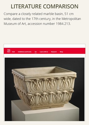 Lot 692 - AN ‘ACANTHUS LEAF’ MARBLE BASIN, INDIA, 17TH-18TH CENTURY