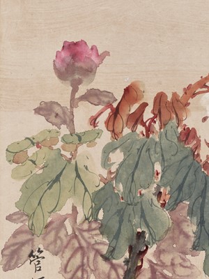 Lot 573 - ‘PEONY AND BEES’, BY FANG ZHAOLIN (1914-2006), DATED 1954