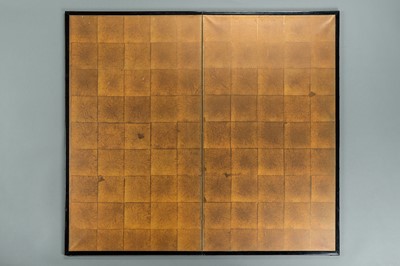 Lot 1245 - A PAIR OF TWO PANEL ‘GOLD LEAF’ SCREENS, EDO