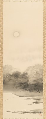 Lot 1270 - HASHIMOTO GAHO (1835-1908): A SCROLL PAINTING OF A LANDSCAPE