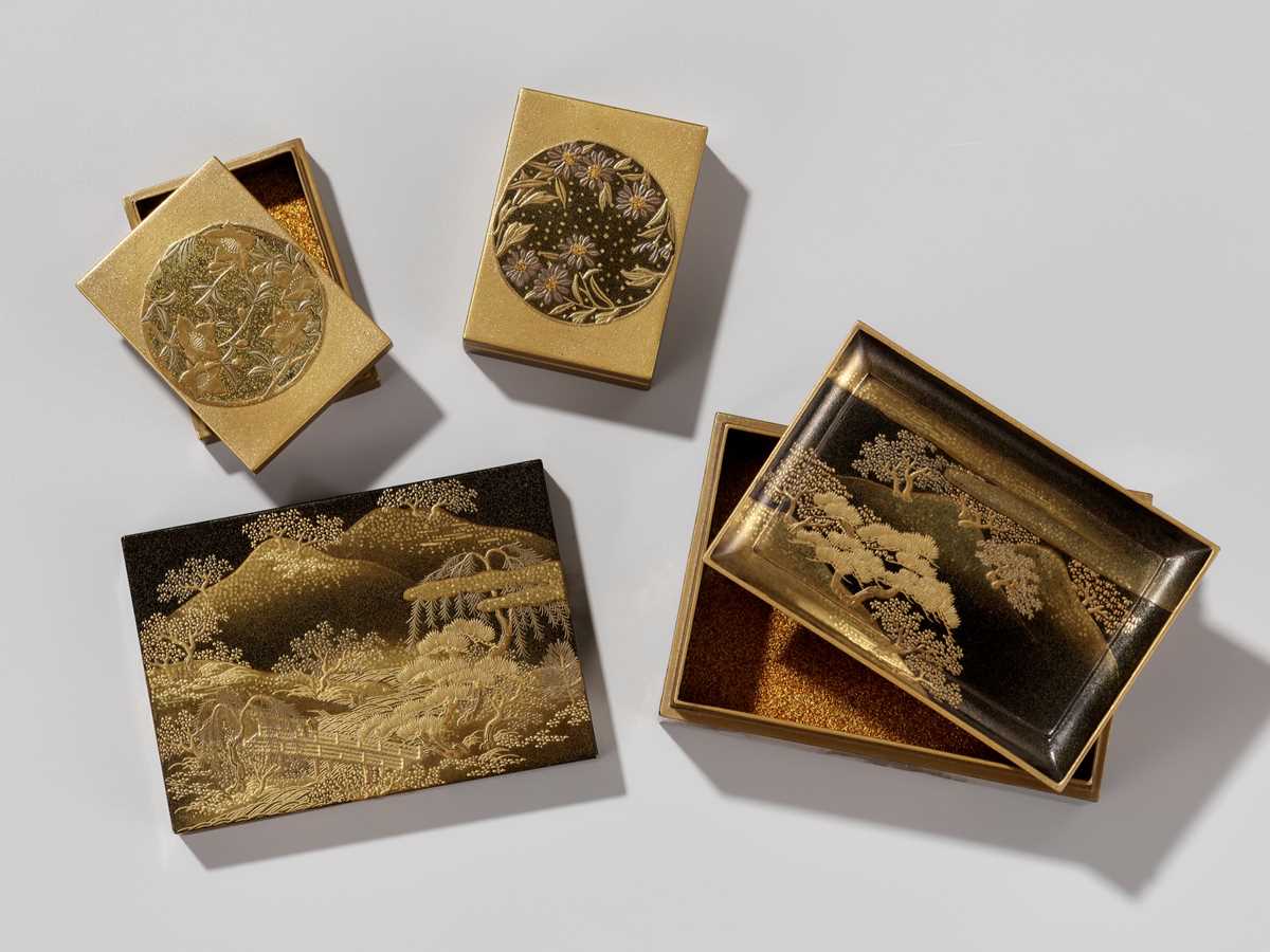 Sold at Auction: Set of Japanese Lacquer Document Boxes