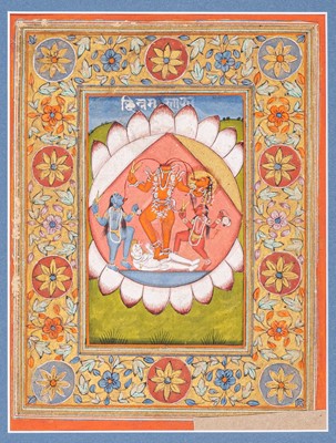 Lot 701 - AN INDIAN MINIATURE PAINTING CHHINNAMASTA, 1780-1800