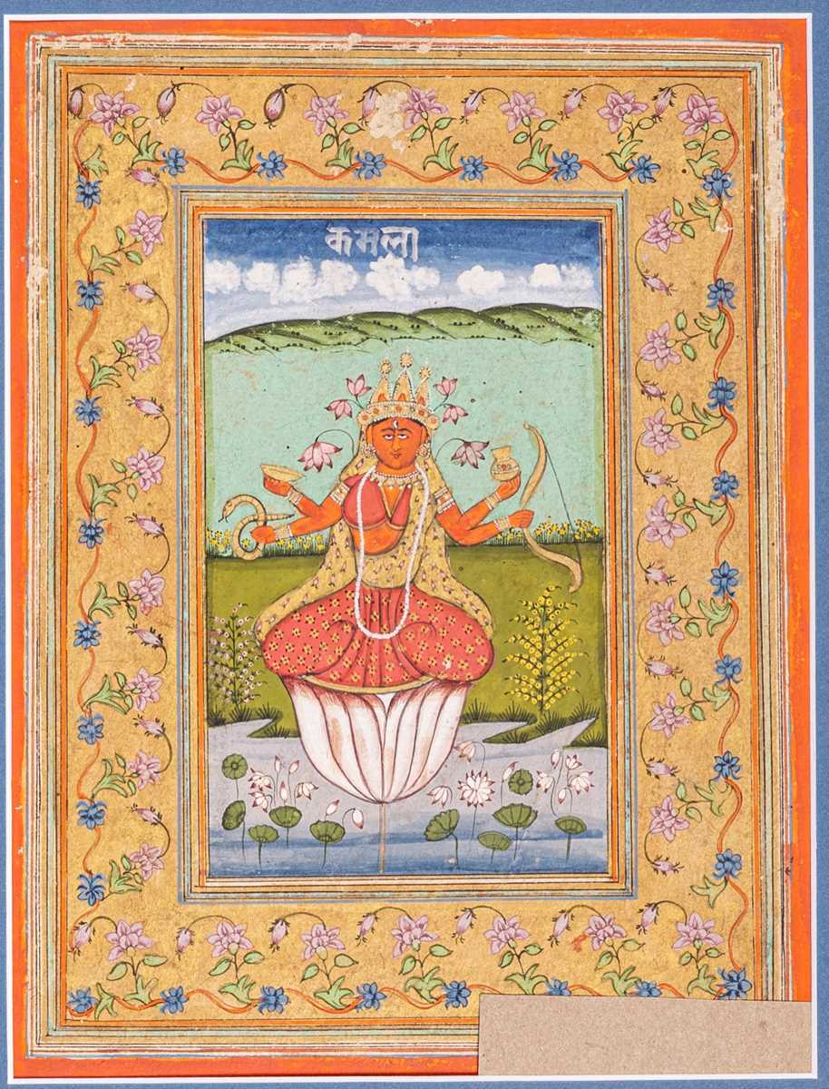 Lot 936 - AN INDIAN MINIATURE PAINTING OF KAMALATMIKA, 1780-1800