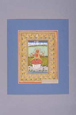 Lot 936 - AN INDIAN MINIATURE PAINTING OF KAMALATMIKA, 1780-1800