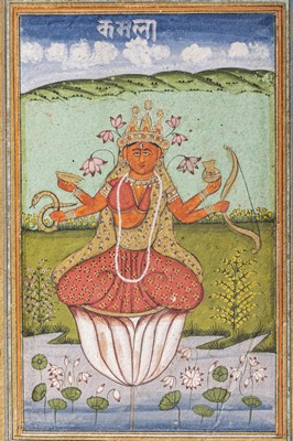 Lot 936 - AN INDIAN MINIATURE PAINTING OF KAMALATMIKA, 1780-1800