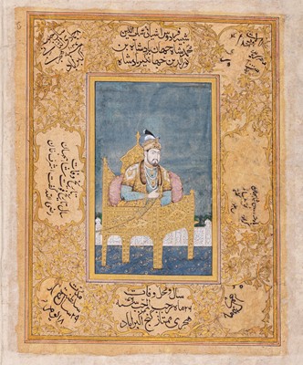 Lot 959 - AN INDIAN MINIATURE PAINTING OF A MUGHAL NOBLEMAN, LATE 19th CENTURY