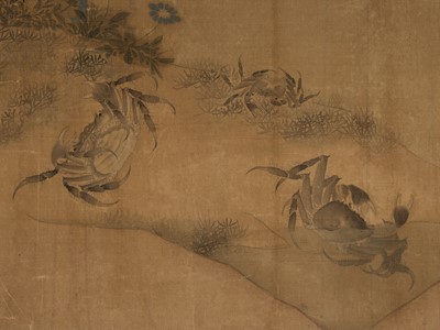 Lot 549 - ‘NINE CRABS GOING ASHORE’, MING DYNASTY