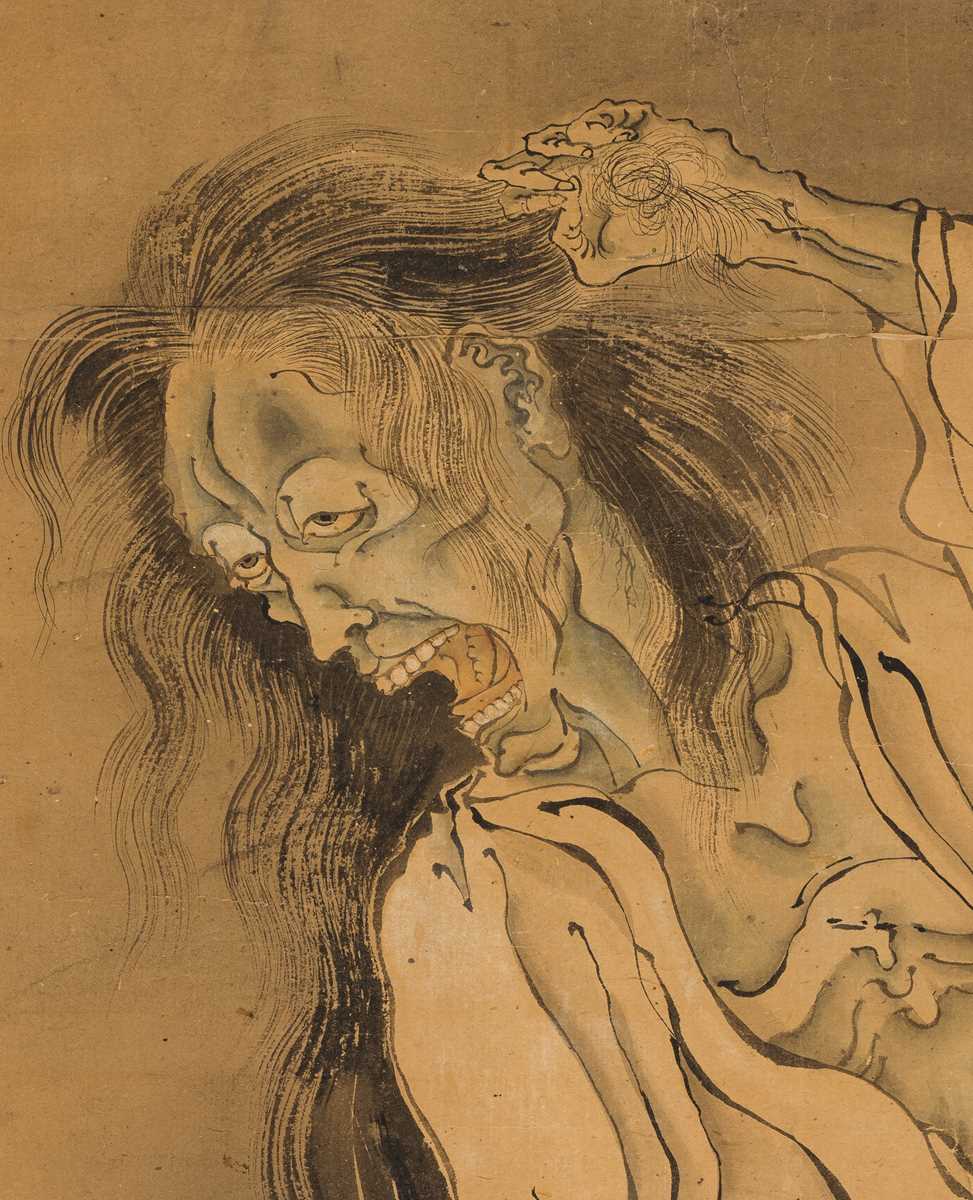 Lot 84 - TANI BUNCHO (1763-1840): ‘YUREI WITH SEVERED HEAD,’ DATED 1828