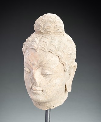 Lot 623 - A STUCCO HEAD OF BUDDHA, GHANDARA