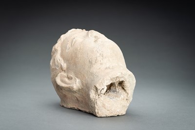 Lot 623 - A STUCCO HEAD OF BUDDHA, GHANDARA