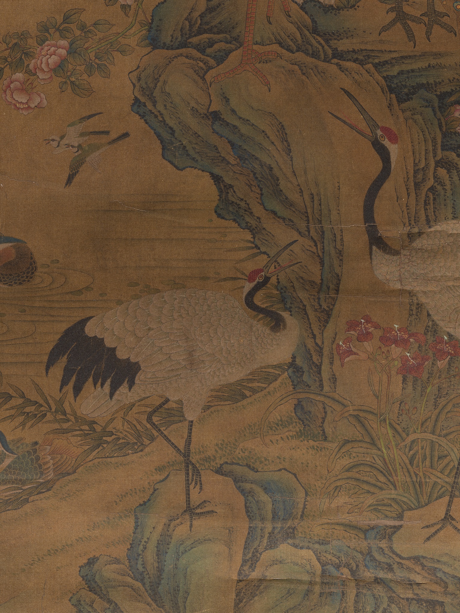 中国、漢　鳥 Lot 543 - 'HUNDRED BIRDS WORSHIP THE PHOENIX', BY SHEN
