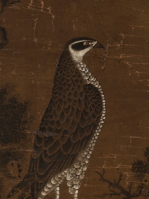 Lot 542 - ‘YELLOW HAWK ON AN OLD JUNIPER’, AFTER ZHANG SHUNZI AND XUEJIE WENG, MING DYNASTY