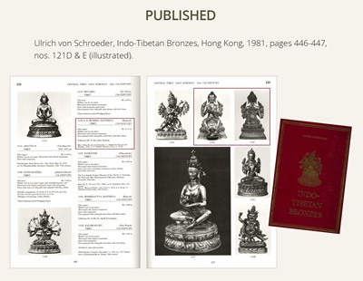 Lot 172 - A MAGNIFICENT GILT BRONZE FIGURE OF MAITREYA, 17TH CENTURY, PUBLISHED BY SCHROEDER