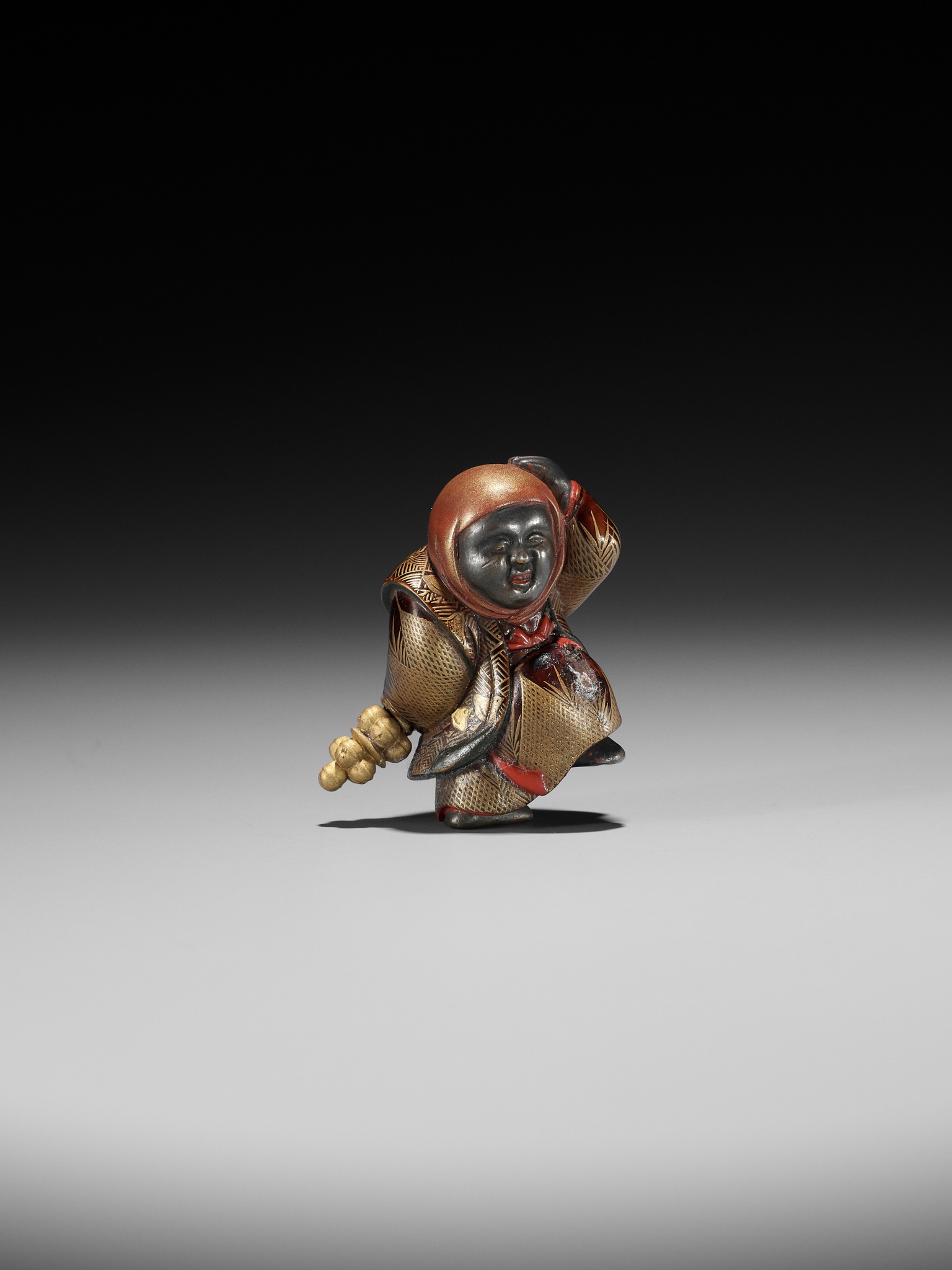 Vintage Resin Japanese Netsuke Asian Oriental Oni Monster