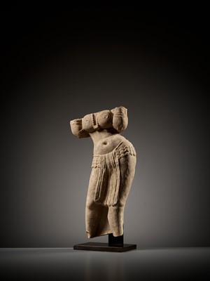 Lot 187 - A SANDSTONE TORSO OF A YAKSHI, INDIA, MATHURA, KUSHAN PERIOD, 1ST-2ND CENTURY